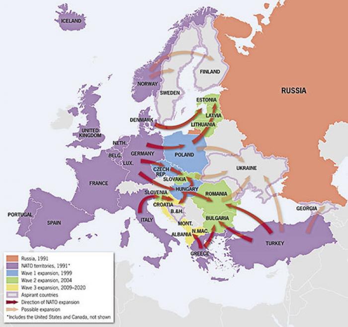 CAPTION: Waves of NATO expansion since 1991. GRAPHIC: Nick Megoran CAPTION: Waves of NATO expansion since 1991. GRAPHIC: Nick Megoran