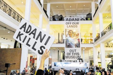 Adani kills protest